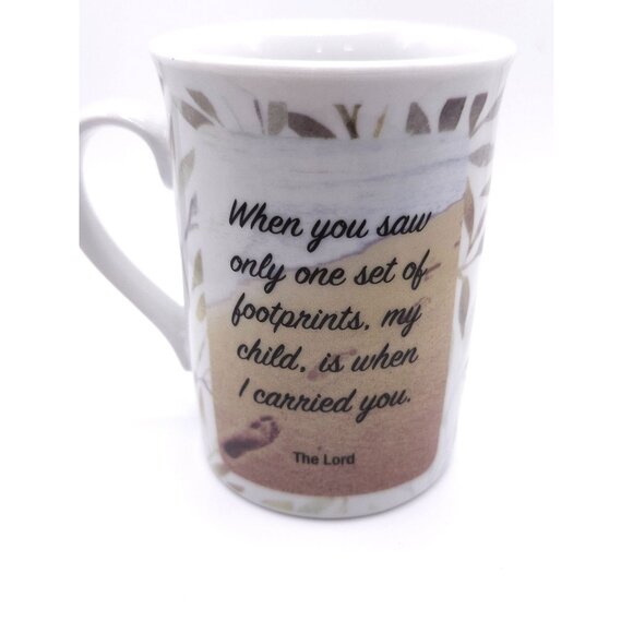 Inspirational Ceramic Mug With "Footprints" Quote By Bay Island - Picture 2 of 7